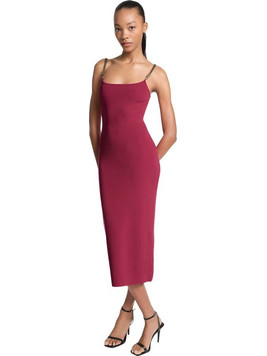 Michael Kors Midi Καλοκαιρινό Βραδινό Φόρεμα Φούξια MT5831M33D-604