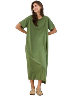 Namaste Avenya Midi Καλοκαιρινό Καθημερινό Φόρεμα Πράσινο SS0826055