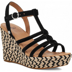 UGG Cressida Καλοκαιρινές Γυναικείες Πλατφόρμες Ψηλές Μαύρες 1119991