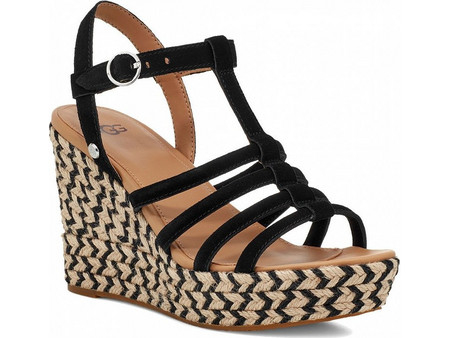 UGG Cressida Καλοκαιρινές Γυναικείες Πλατφόρμες Ψηλές Μαύρες 1119991