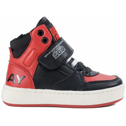 Replay Παιδικά Sneakers Μποτάκια Μαύρα Κόκκινα JZ370001S