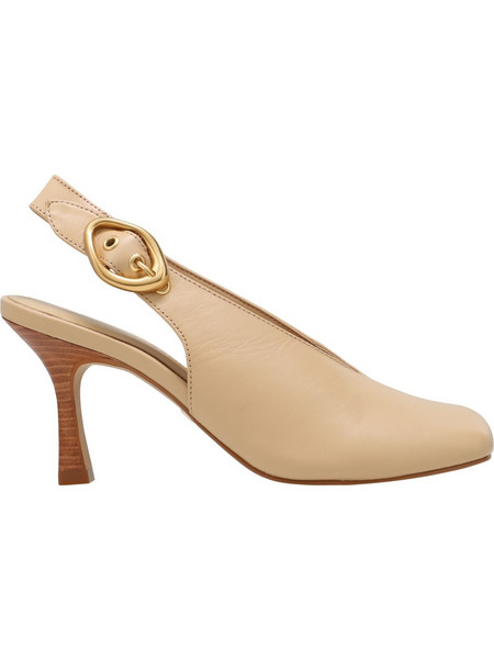 Carrano Γόβες Slingback Δερμάτινες με Λεπτό Χαμηλό Τακούνι Μπεζ 761007-FACL01