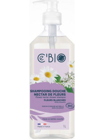 Laboratoire Gravier CE'BIO Fleurs Blanches Φυτικό Σαμπουάν & Αφρόλουτρο για Επανόρθωση 1lt