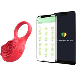 Velora The Flower Clit Vibrating Cock Ring Ελαστικό Δαχτυλίδι Πέους Σιλικόνης με Δόνηση Κόκκινο