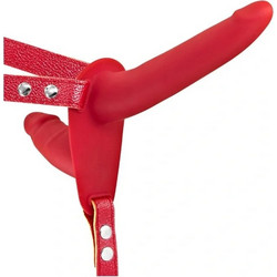 Guilty Toys Double Harness Strap On με Διπλό Dildo 13cm Κόκκινο