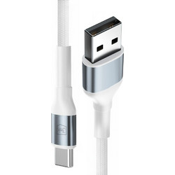 3mk Braided USB-A to USB-C 18W 1m White 5903108680370
