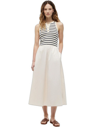 Tommy Hilfiger Midi Καλοκαιρινό Καθημερινό Φόρεμα Εκρού WW0WW49628-0AD