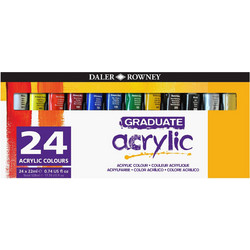 Daler-Rowney Graduate Σετ Ακρυλικά Χρώματα Ζωγραφικής 22ml 24τμχ