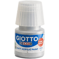 Giotto Decor Matt Silver Ακρυλικό Χρώμα Ζωγραφικής 25ml