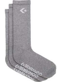 Converse Ανδρικές Κάλτσες Ψηλές Γκρι 3Pack E726H