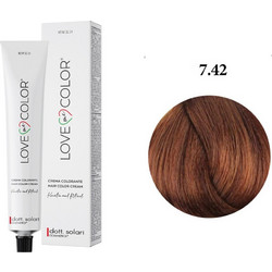 Dott. Solari Love Me Color 7.42 Ξανθό Χάλκινο Ιριζέ Μόνιμη Βαφή Μαλλιών 100ml