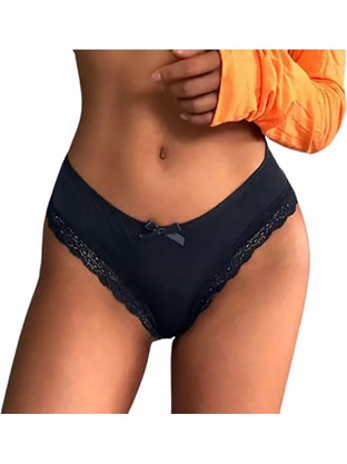 Dik Prestige Γυναικείο Sexy String με Δαντέλα Μαύρο 142