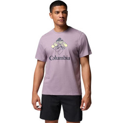 Columbia Ανδρικό Αθλητικό T-Shirt Μωβ 2155031-554