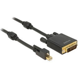 DeLOCK Καλώδιο Mini DisplayPort 1.2 to DVI Female 2m Black 83726