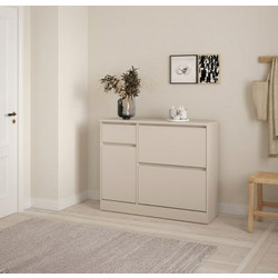 InsideHome Παπουτσοθήκη Ξύλινη Naia Μπεζ M108.9xΠ31.5xΥ92.9cm 0171.TV07