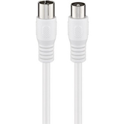 Goobay Καλώδιο Κεραίας Coax Male to Coax Female 1m White 58806