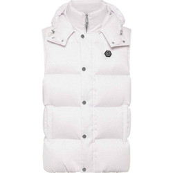 Philipp Plein Αμάνικο Ανδρικό Μπουφάν Puffer Λευκό MRC0222-PNY002