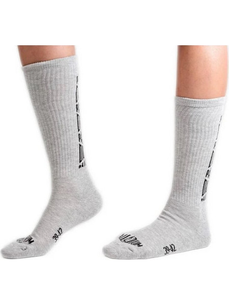 Palladium Jacquard Ανδρικές Κάλτσες Ψηλές με Σχέδια Γκρι SX7385-034