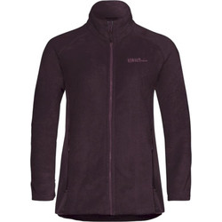 Jack Wolfskin Γυναικεία Ζακέτα Fleece Μακριά με Φερμουάρ Μπορντό A61899-I0116