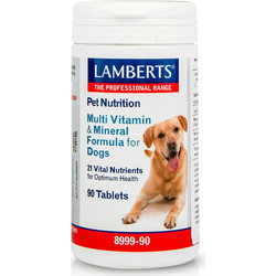 Lamberts Pet Nutrition Multi Vitamin & Mineral Formula Συμπλήρωμα Διατροφής Σκύλου για Ενίσχυση Ανοσοποιητικού 90 Δισκία