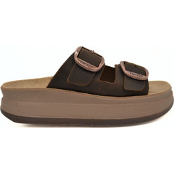 Fantasy Sandals Zefi Δερμάτινα Γυναικεία Σανδάλια Ανατομικά Σοκολατί Μπεζ S1100