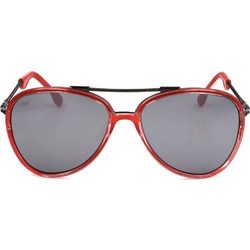 Web WE0034 U75 Ανδρικά Γυαλιά Ηλίου Aviator Μεταλλικά Κόκκινο με Μαύρο Φακό