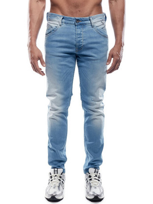 Cover Ανδρικό Τζιν Παντελόνι Ελαστικό Slim Εφαρμογή Μπλε E7358-32