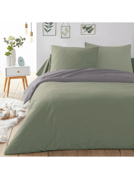 Isadore Lorraine Σετ Σεντόνια Υπέρδιπλα 240x260 Love your bed Χακί Γκρι