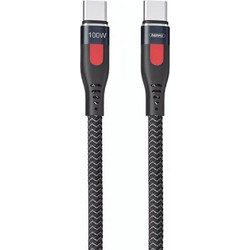 Remax RC-187c Braided USB-C to USB-C 100W 1m Black