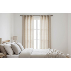 Chios Hellas Κουρτίνα με Τρουκς 140x260 Stripes 20-35260-1 Μπεζ