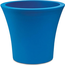 Plastona City Γλάστρα Στρογγυλή Πλαστική Γαλάζια 35x32cm 10.11.0112