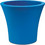 Plastona City Γλάστρα Στρογγυλή Πλαστική Γαλάζια 35x32cm 10.11.0112