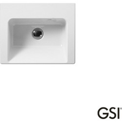 GSI Norm Ένθετος Νιπτήρας Μπάνιου Πορσελάνης 42x34cm Λευκός 500-8684-300