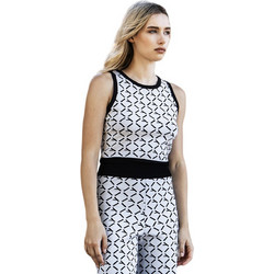 AGGEL Γυναικείο Καλοκαιρινό Crop Top Λευκό SS41057K-1046