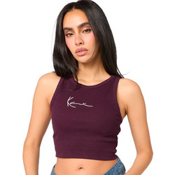 Karl Kani Γυναικείο Καλοκαιρινό Crop Top Ριπ Μπορντό KW-TP011-052-14