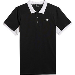 4F Ανδρική Αθλητική Μπλούζα Polo Μαύρη 4FWSS26TPTSM0769-20S