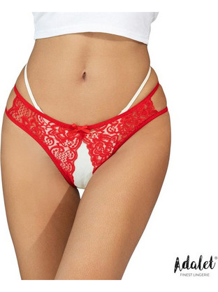 Adalet Hope Γυναικείο Sexy String Αυτοκινήτου με Δαντέλα Κόκκινο A-852