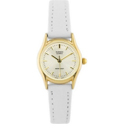 Casio Γυναικείο Ρολόι με Λευκό Δερμάτινο Λουράκι LTP-1094Q-7A