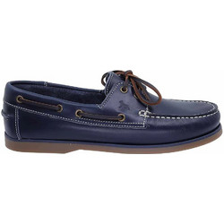 Boxer Ανδρικά Μοκασίνια Boat Shoes Δερμάτινα Navy Μπλε 19503