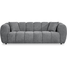 Symetron Opale Τριθέσιος Καναπές Γκρι 230x96x76cm SM3319.01