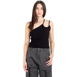 NA-KD Γυναικείο Καλοκαιρινό Crop Top Ριπ Μαύρο 1018-008316-0002