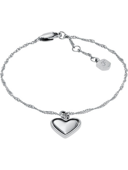 Fossil Legacy Heart Γυναικείο Βραχιόλι Αλυσίδα με Καρδιά από Ατσάλι Ασημί JF04837040