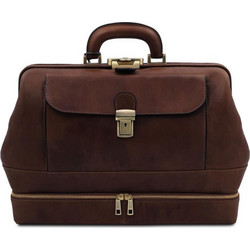 Tuscany Leather Giotto Ιατρική Τσάντα Δερμάτινη Σκούρο Καφέ