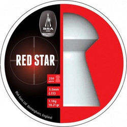 BSA Red Star Βολίδες Pellets Αεροβόλου 5.5mm Μολυβένιες 1.18g / 18.21gr 250τμχ