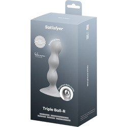 Satisfyer Triple Ball-R Πρωκτική Σφήνα 18cm Γκρι