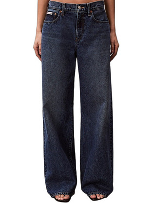Calvin Klein Γυναικείο Τζιν Παντελόνι Relaxed Εφαρμογή Navy Μπλε LV047F727G-SD3LG