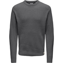 Only & Sons Ανδρική Πλεκτή Μπλούζα Γκρι 22030208
