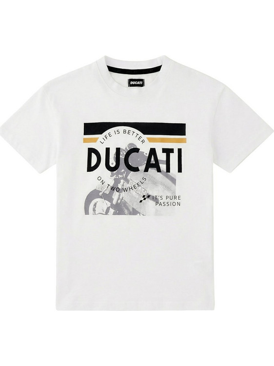 Ducti Παιδικό T-Shirt Κοντομάνικο Λευκό GG622-0113