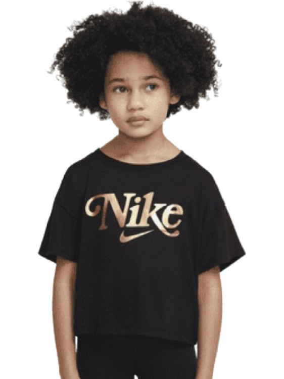 Nike Παιδικό T-Shirt Κοντομάνικο Μαύρο Χρυσό 36H790-023
