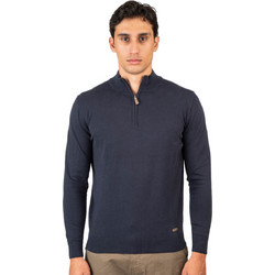 Double Ανδρική Πλεκτή Μπλούζα με Φερμουάρ Navy Μπλε KNIT-8020-152